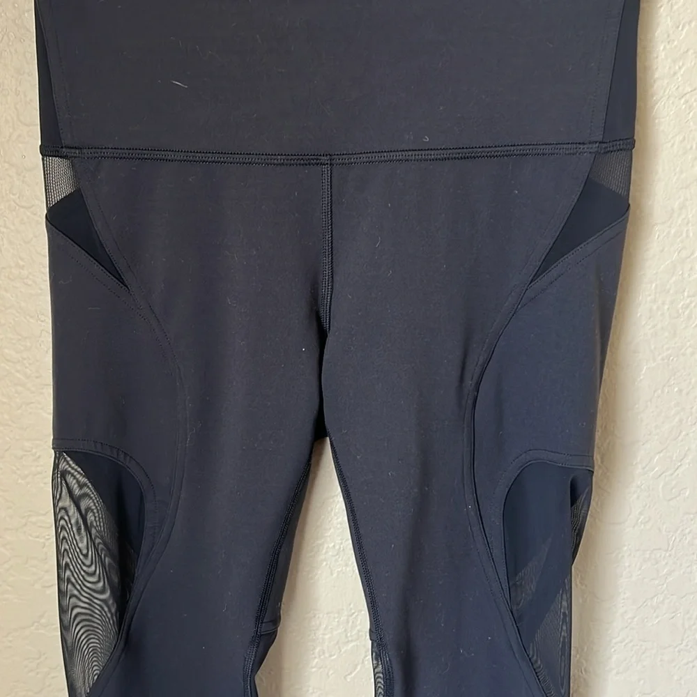 Lululemon black wunder train mesh leggings